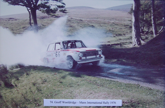 Geoff Wooldridge winning the class on the 1976 Manx International